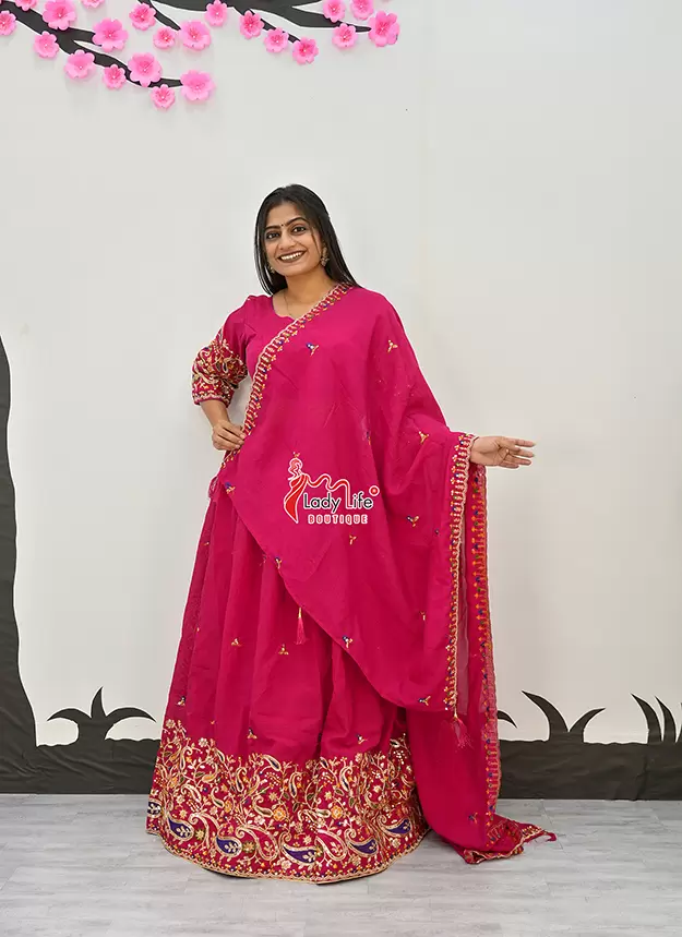 Vichitra Fabric Chaniya Choli.