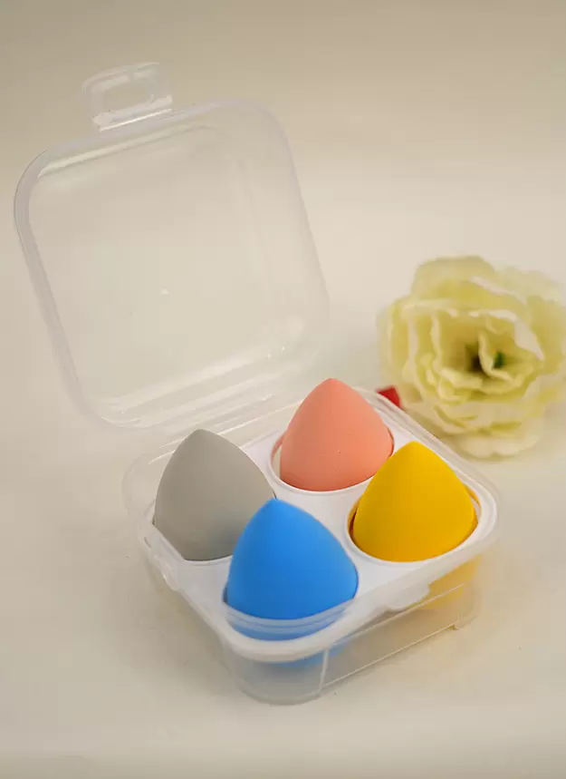 Makeup Sponge Set with Storage Box